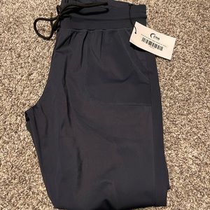 Zyia Navy Peak Zipper Joggers